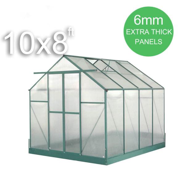 Not Coated Frame Finishing 6ft X 8ft Large Garden Greenhouse for Outdoor Gardening
