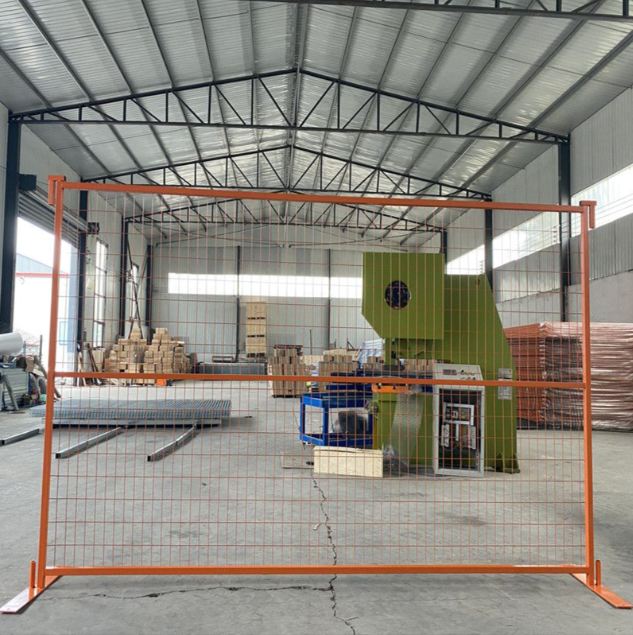 Depot Ready Temporary Portable Security Fence Panels Stackable Ballast Rapid Deploy System