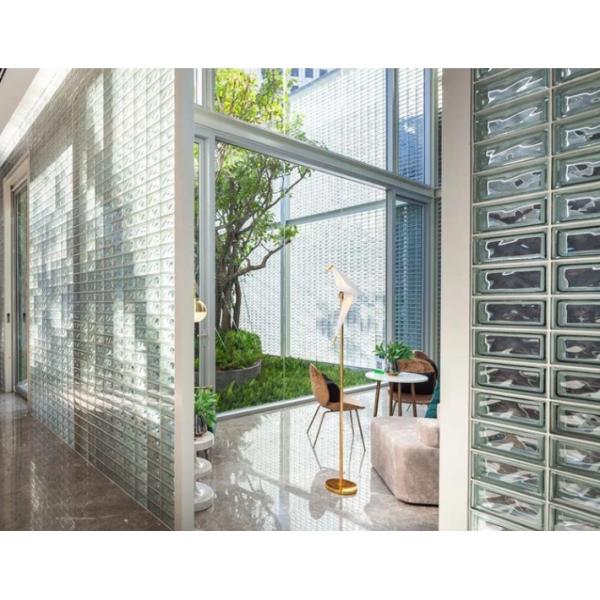 Exterior Decorative Glass Bricks Walls External Transparent Lustrous Fused