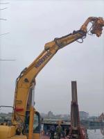 Máquina escavadora hidráulica Mounted Pile Driver para projetos de construção dos corpos da água