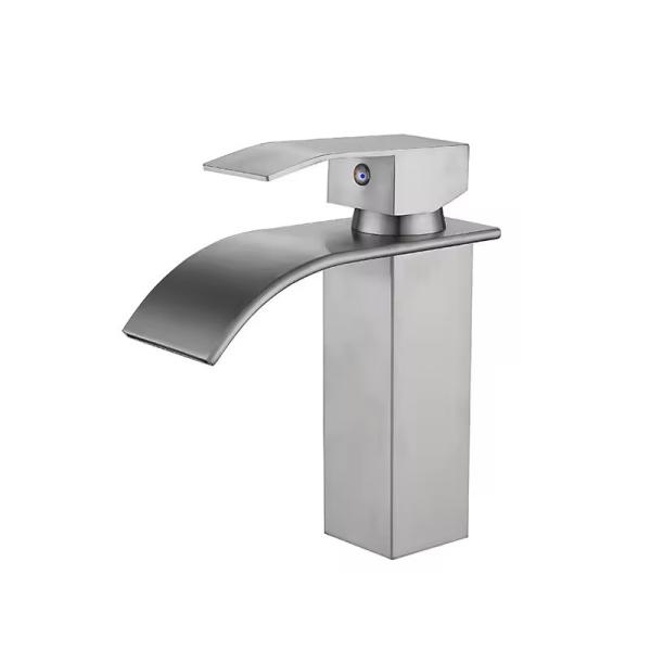 Electric Faucets Black Bathroom Water Tap Waterfall Single Wash Basin Sink Mixer Tap