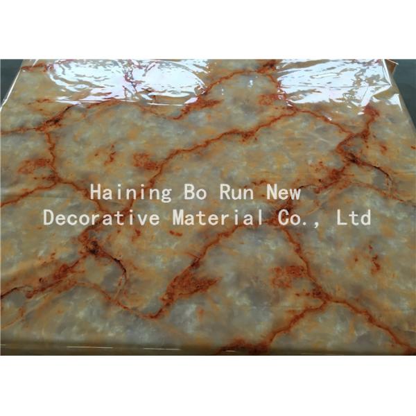 23micron PVC Wall Covering Sheets Marble Effect For Bathroom