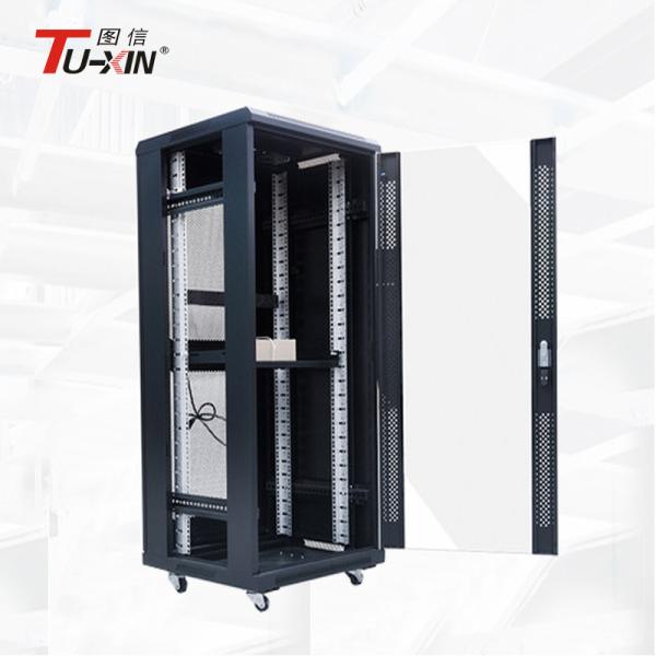 Custom 19 Inch 27u Network Rack Cabinet , Large Capacity Computer Equipment Rack