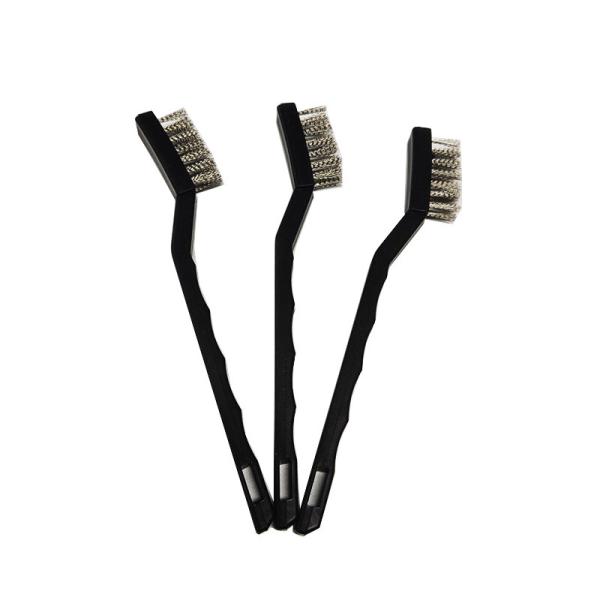 Mini Brass Stainless Steel Wire flexível escova os materiais de nylon de 26.5cm PP