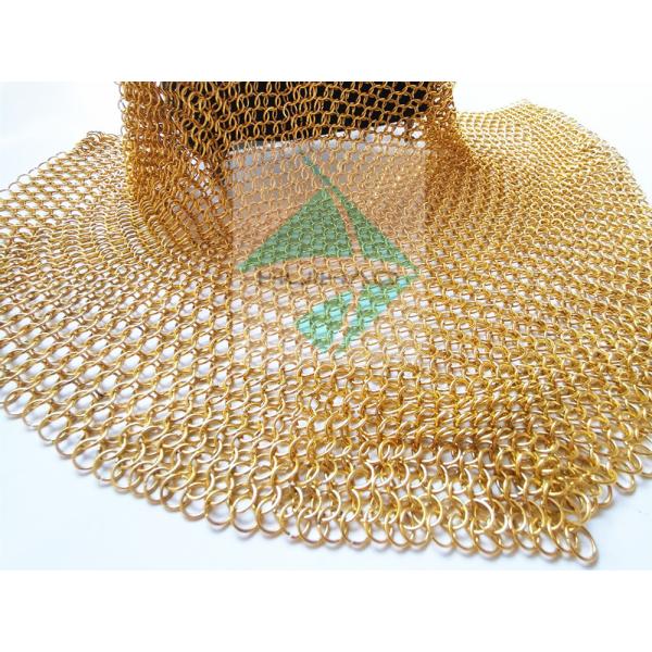 Сетка кольца круга Chainmail алюминиевого сплава, сетка кольца металла рассекателя украшения