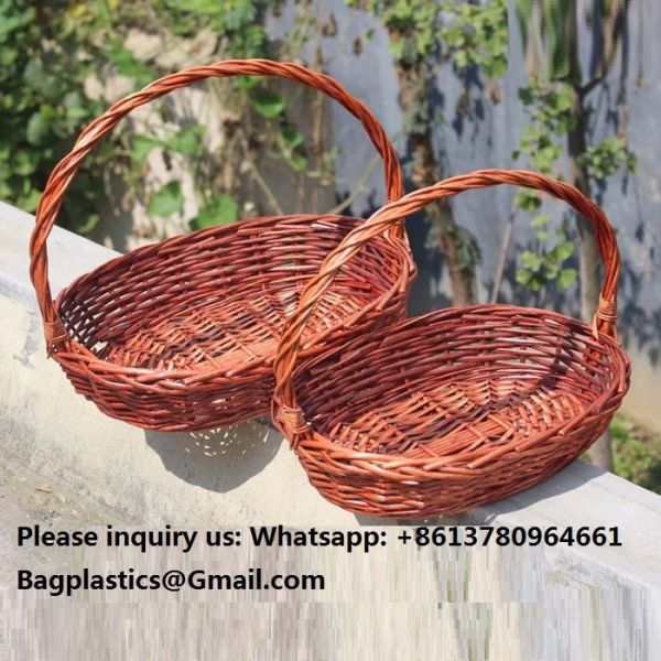 OEM Large Gift Basket Bread Flower Picnic Handmade Woven Custom Straw Wicker Rattan Storage Basket Wicker Gift Baskets Bread Flower Picnic Handmade Woven Custom Wicker Rattan Storage Basket