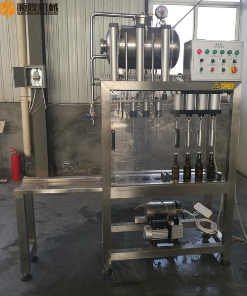 CE Passed 4 Head Beer Bottling Machine For Beer High Speed Production Line