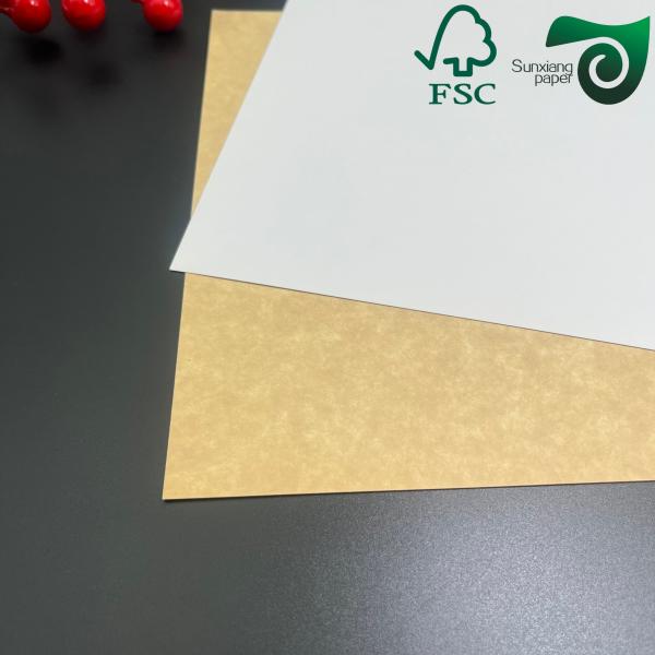 Carton FSC 300 g/m² 325 g/m² Kraft couché blanc CKB, carton alimentaire pour emballage de yaourts