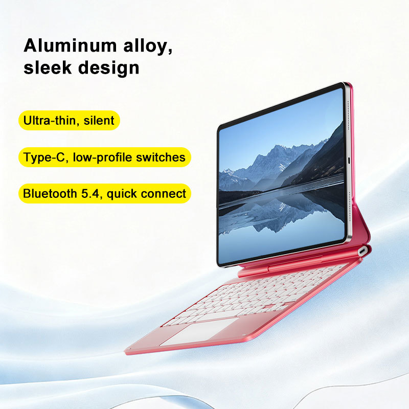 Professional Executive Metal Floating Magnetic Keyboard Case Smart Touchpad Ergonomic Scissor Keys for iPad Pro 13