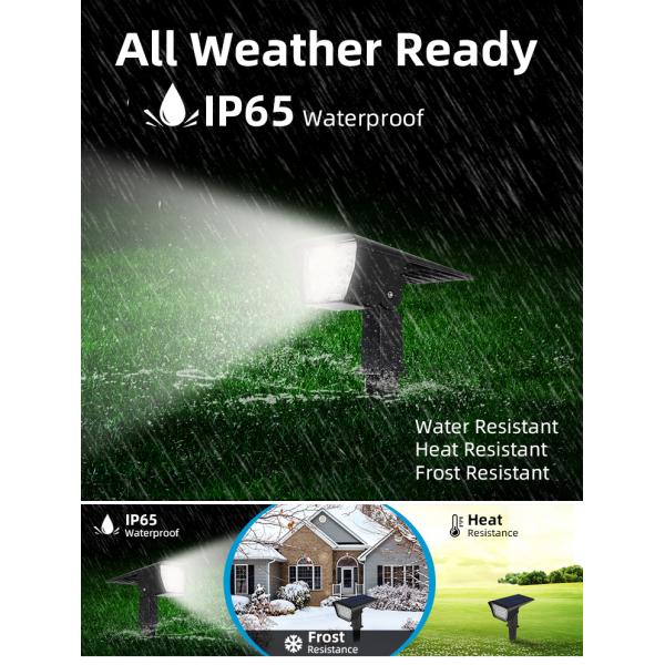 20000hour 300lm Outdoor LED Solar Garden Light 180 Degree Beam Angle