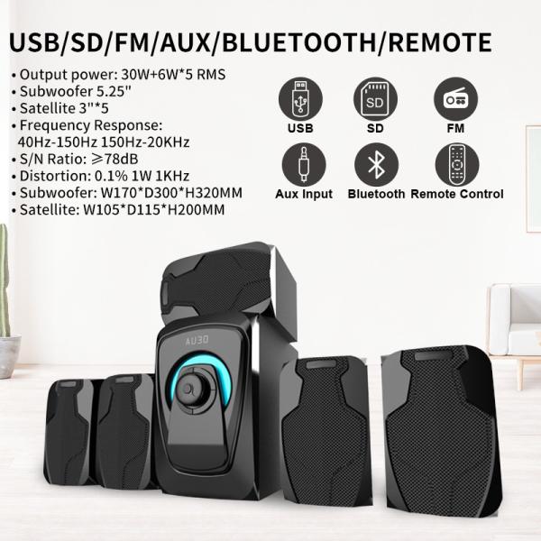 Private Mold Yes Wooden Cabinet Hifi 5.1 Speaker Home Theatre System USB Communication