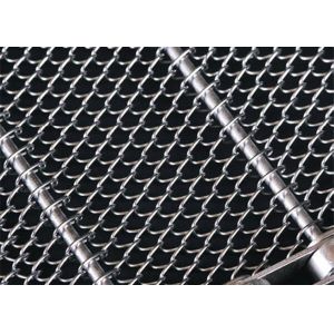Mild Steel Chain Link Conveyor Belt 5.08mm-25.4mm Pitch
