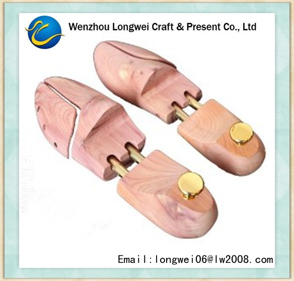 Adjustable Metal Tube Wooden Shoe Stretcher / Lady Wooden Shoe Keeper