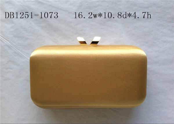 Rectangle Shape Satin Clutch Bag Multi Color And Magnet Closure