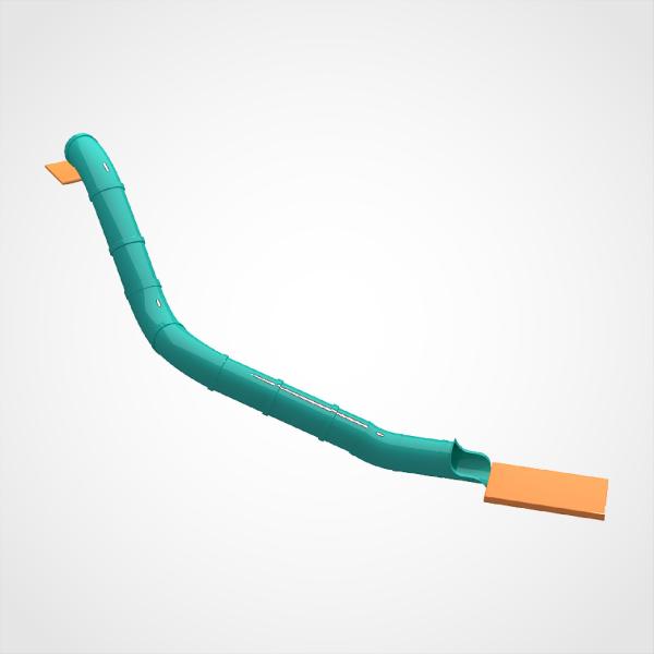 Deslizamiento de pista de juegos de fibra de vidrio HDPE para niños de 3 a 12 años