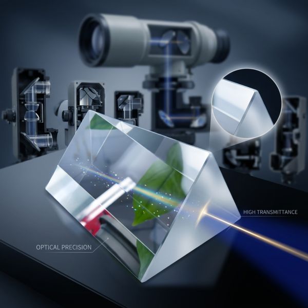 Custom 3-100 mm Optical BK7 Glass Right Angle Prism For Periscope