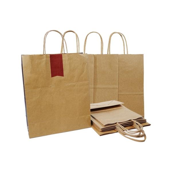 Wholesale customized logo eco-friendly biodegradable disposable food kraft paper bag