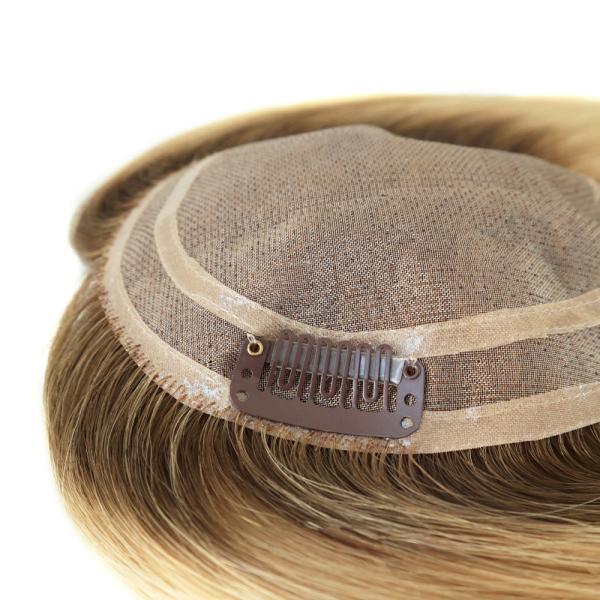 Wholesale Top Quality Fine Mono Base Pure Human Hair Toupee For Women Hair Loss Treatment Topper lace topper for women