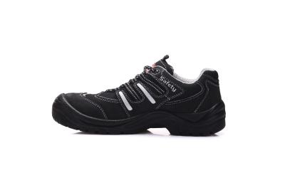 Breathable Trainer Style Safety Shoes , PU Outsole Black Trainers For Work