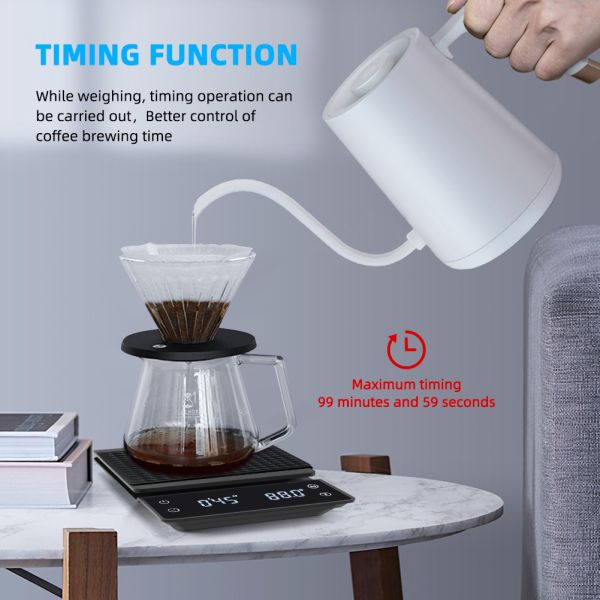 Digital Kitchen Scale with 0.1g Accuracy and 3kg Capacity High Precision LCD Electronic Weighing Scale