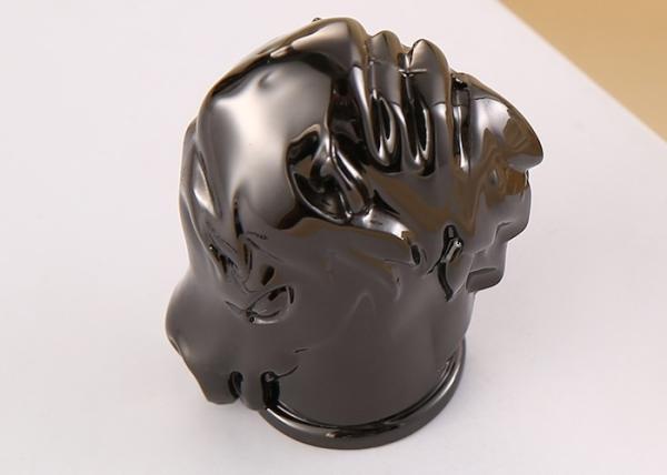 Polishing Black Plating Creative Design Die Casting Zinc Alloy Perfume Jar Lids Custom Branding In Mould For Sophisticated Packaging Solutions