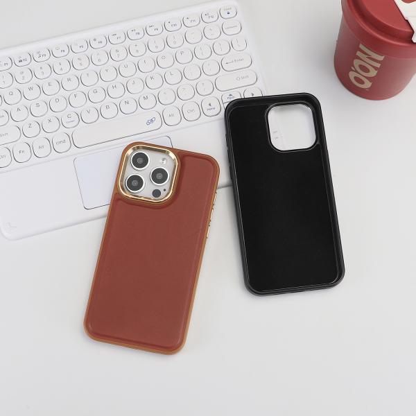 Shockproof Leather Phone Case Embossed Logo / Printed Logo Protective Phone Cases For IPhone And Samsung