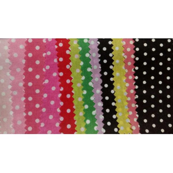 Poplin Printed Polycotton Fabric 90% Polyester / 10% Cotton 96X72 Density