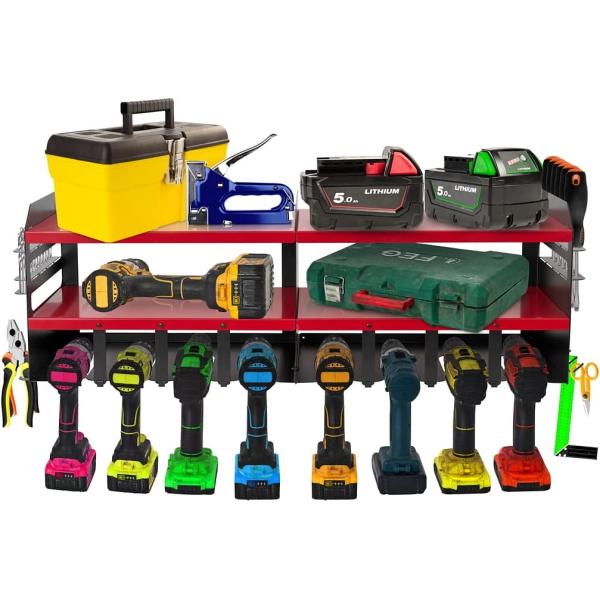 Стенно установленная электроинструментальная стойка для гаража беспроводная буровая станция зарядки батареи