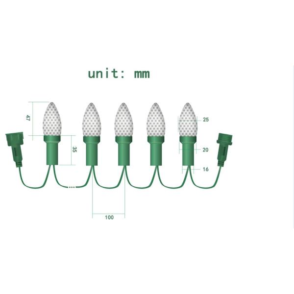 Программирование 0.3W C7 C9 Rgb 12v 27MM привело свет WS2811 пиксела