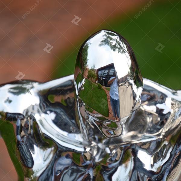 Escultura de figuras de aço inoxidável, escultura contemporânea de metal ao ar livre tema Kung Fu