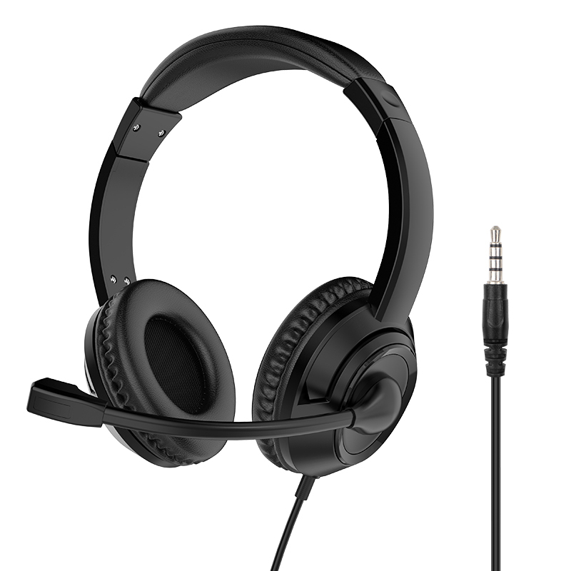 JTY-1026Wired Call Center Headset with  Microphone, 3.5mm/USB/Type‑C Multi‑Interface Over‑Ear Headphone, Volume Control Wired Headset for Office Conference Online Class Home Work,OEM/ODM customization