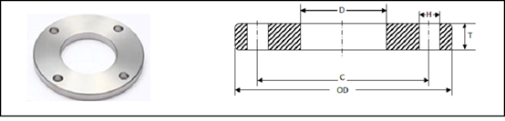 JIS SUS304 Flat Face Flange , 5K 2 Inch Stainless Steel Vacuum Flange