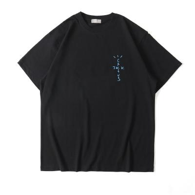 Camisa curto fraca do algodão T da luva do verão dos homens da forma da roupa de Streetwear com impressão