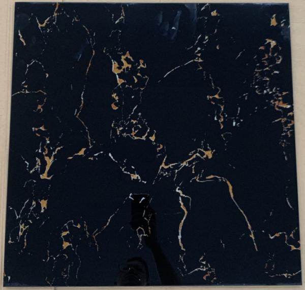 8.5mm Dark Porcelain Tile Non Slip High Resistance 600 X 600mm For Decoration