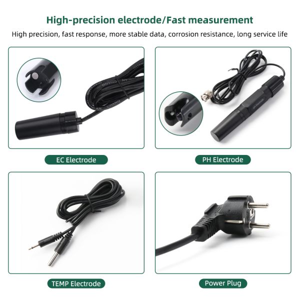 Digital pH Meter with 0-19000us/cm EC Range 0.00-14.00pH Range and 0°-50℃ Temperature Range for Accurate Water Quality Testing