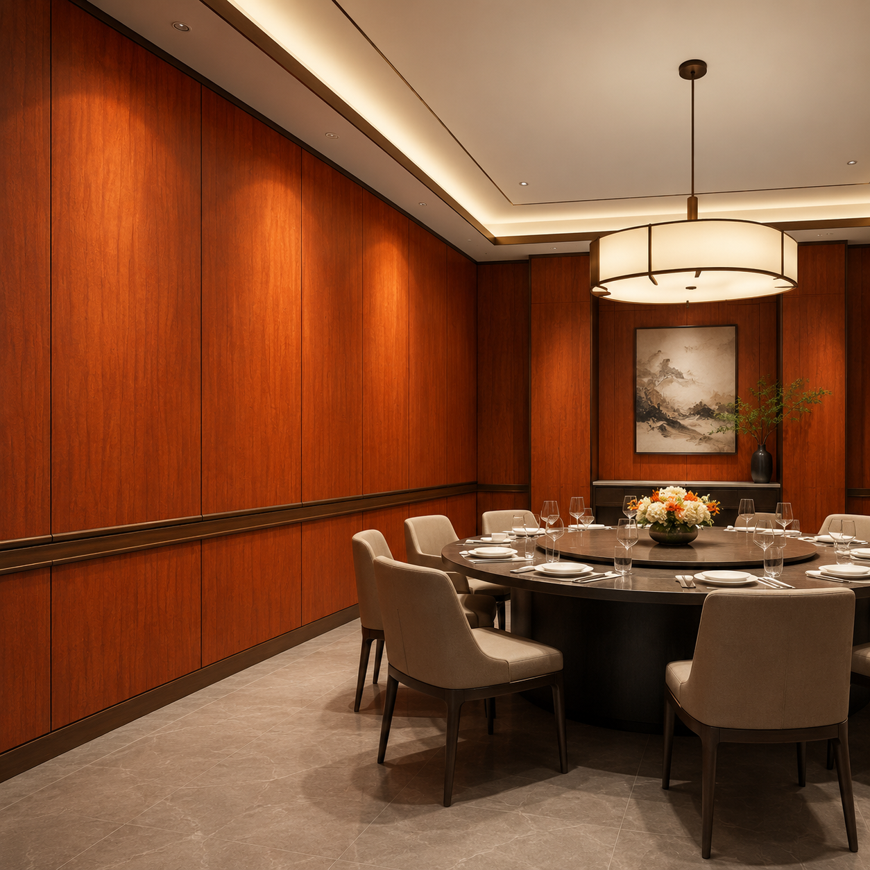 Decorative Compact Laminate HPL Wall Panel, Wood Grain Commercial Interior Wall Cladding