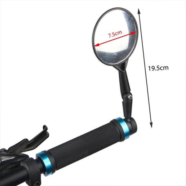50g 360 Degree Rotation Safety Reflector Convex Mirror for Mountain and Road Bicycles Durable Plastic Bike Plug Mirror