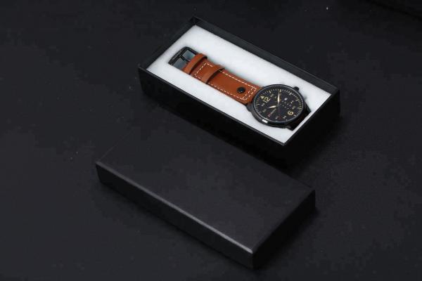 Cardboard box with foam insert watch foam