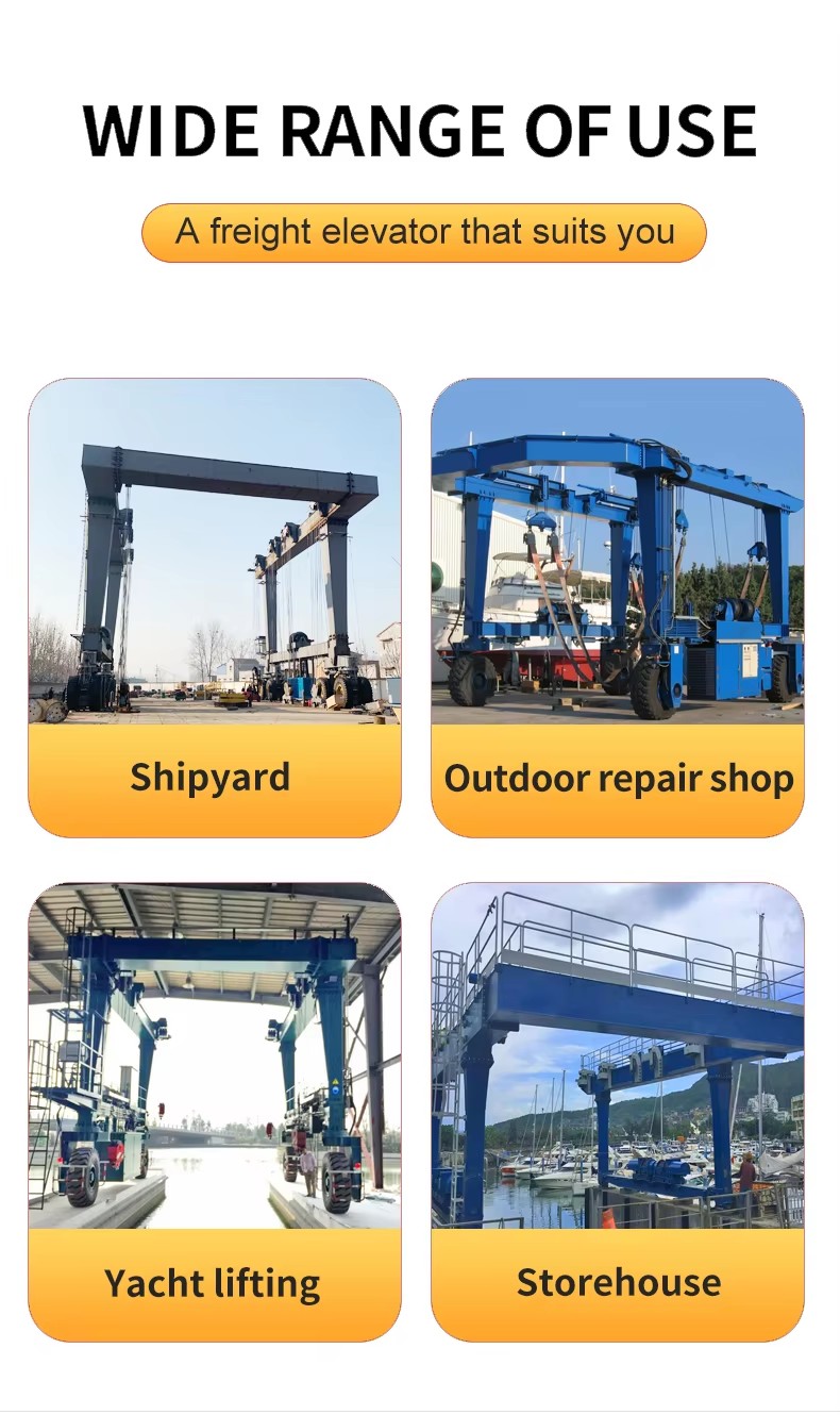 Boat Lifting Hoist Gantry Crane 300ton 600 Ton 1000 Ton Marine Ship Travel Lifting Yacht Crane for Shipyard Using