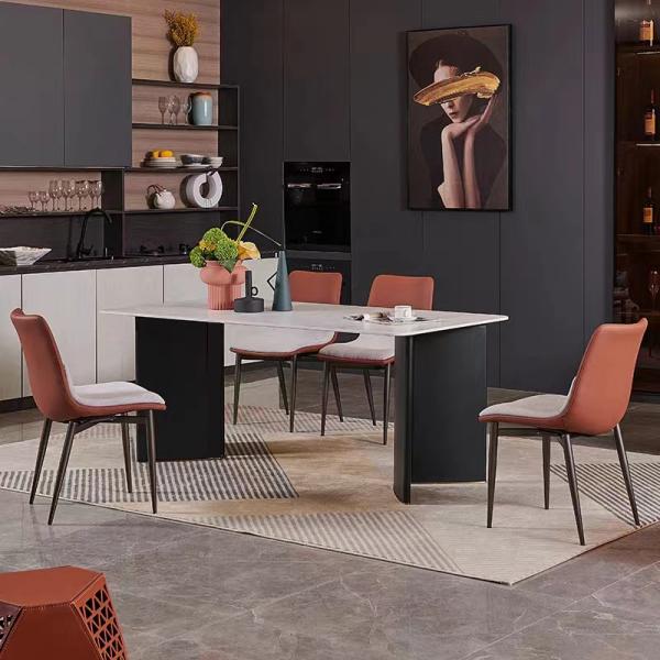 ModernaMix Fabric And Leather Dining Room Chairs