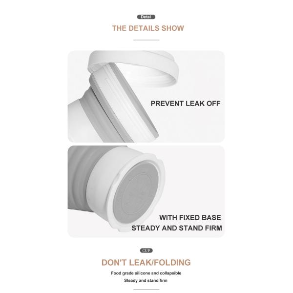 Food Safe Odorless 12oz Collapsible Mug Silicone