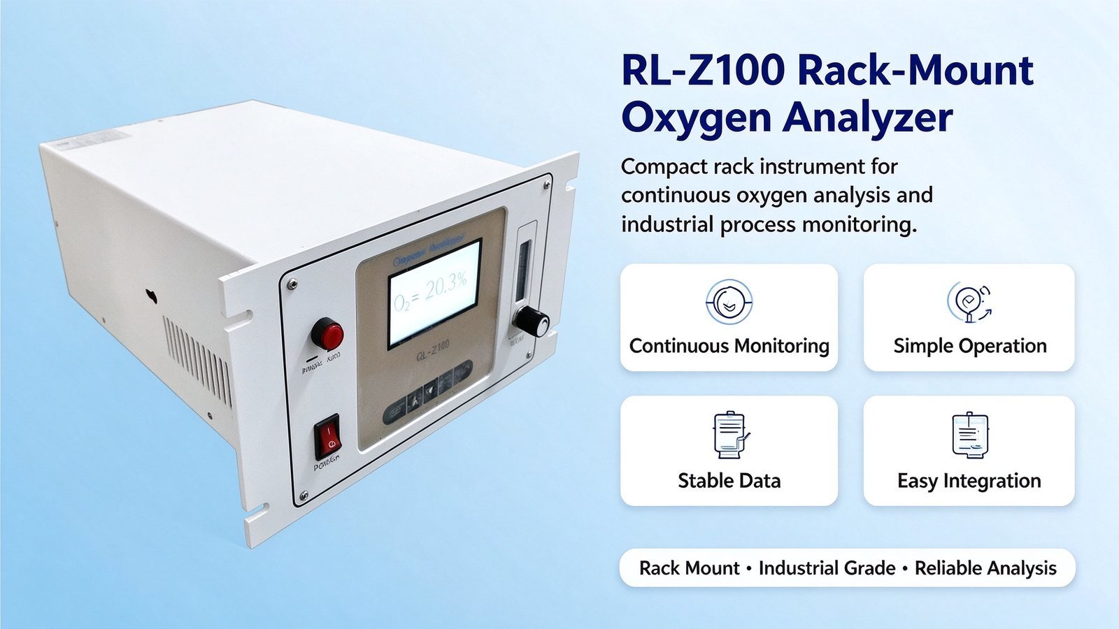 Oxygen O2 Gas Analyzer Digital LCD Display Meter With Sound Alarm Metal Oxygen Detector