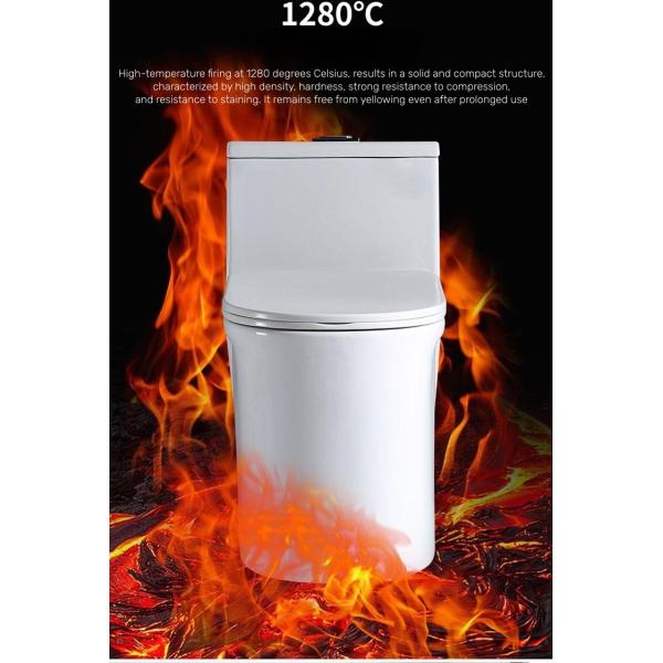 ISO Modern 2 Piece Toilet Bowl Soft Cover Cyclone Flush Toilet For Hotel Home