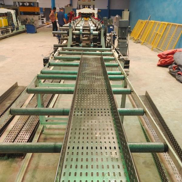 Precision Heavy Duty Cable Tray Roll Forming Machine With 22 Stations Siemens PLC Control