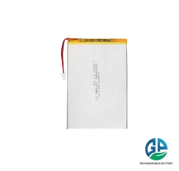 Lithium Ion Polymer Rechargeable Lipo Battery Pack 6080130 8000mAh 3.7V Rechargeable Li-polymer Battery
