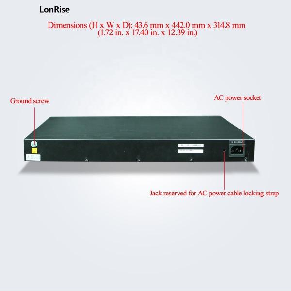 Ethernet de HUAWEI S5720S-28X-PWR-LI-AC 24 10/100/1000 de porto 4 10 C.A. 110/220V do ponto de entrada da atuação SFP+ PoE+ 370W