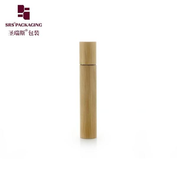 BG(G)-10ML Empty Bamboo Roller Bottle Real Wood Bamboo Material For Essential Oil With Window Glass Applicator Ball