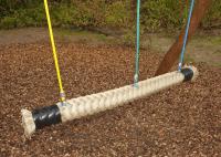 Corde extérieure de combinaison de polyester de pont de corde du terrain de jeu de l'enfant de Brown