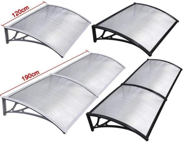 White PC Door Canopy , Outdoor Polycarbonate Awning PC Coated Sail Finishing