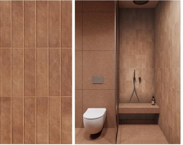 400x800mm Acid-Resistant Ceramic Floor Tile AAA Grade Clay